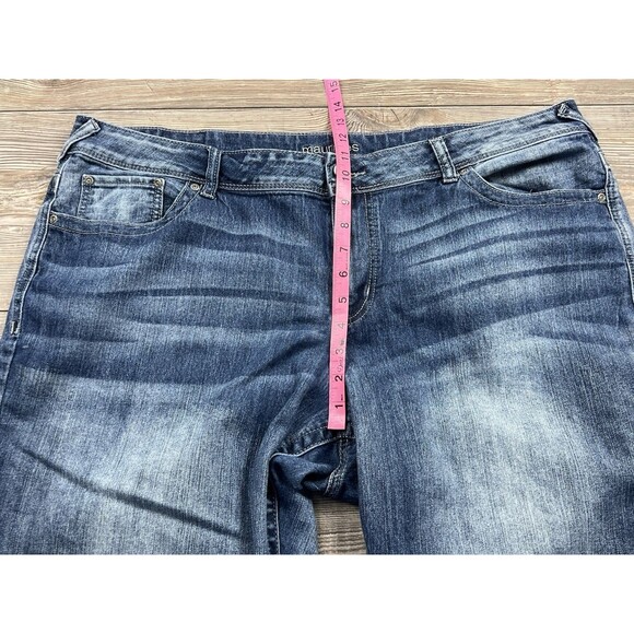 Maurices Bootcut Jeans Womens Plus Size 22P (Short) Blue Denim Stretch Med Wash - Picture 9 of 13